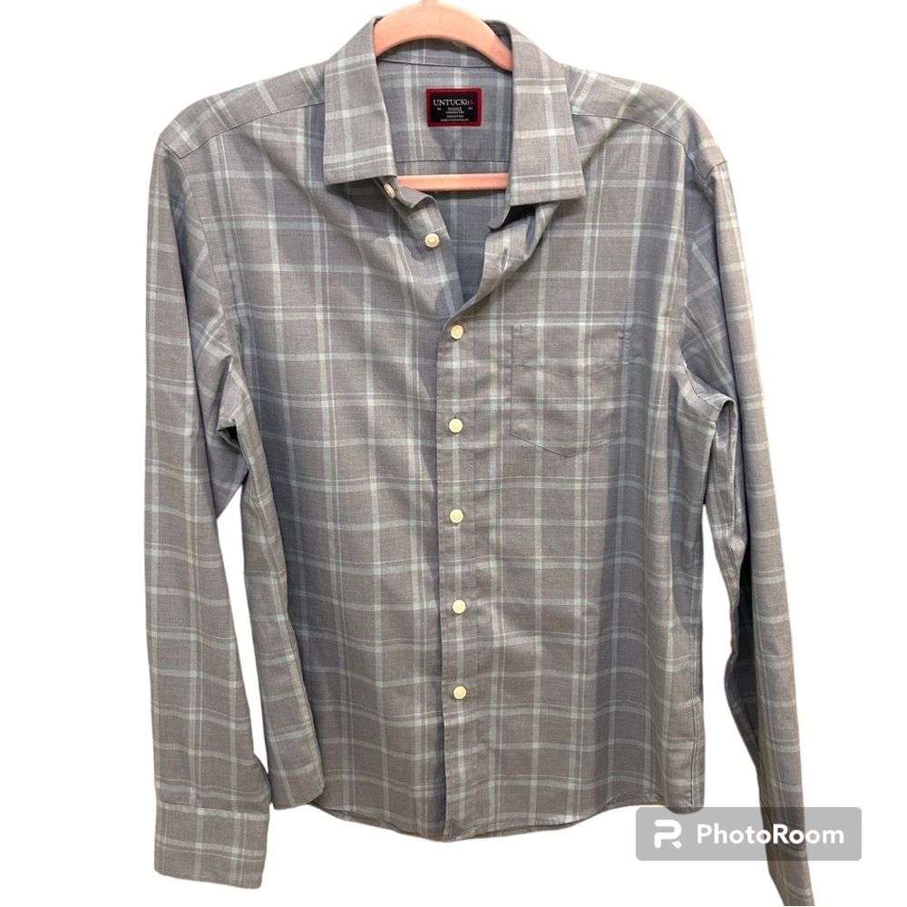 UNTUCKit Romagna Wrinkle Free Shirt Size small blu EUC A0372 - Picture 3 of 9